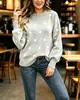 Amazon europeo y americano comercio exterior transfronterizo 2026 otoño e invierno nuevo suéter de punto para mujer suéter de lunares talla grande