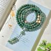 Barril pequeño de vino con flor flotante verde pulsera de 108 cuentas de bodhi rosario de cuentas de mano plato de juego Wen pulsera de bodhi para jugar al Wen venta al por mayor