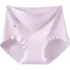 Calcinha Antibacteriana de Seda para Mulheres, Entrepernas Estendido, Novo Estilo, Cintura Média-Alta, Sem Costura, Respirável, Roupa Íntima de Algodão Puro