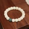 Nueva Pulsera de Mano Jade Blanco Raíz de Bodhi Cuenta de Buda Bodhi Plato Infantil Juego de Mano Bodhi Cubo Cuenta Pulsera para Hombres y Mujeres