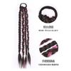 Peluca Trenzas de Boxeadora Cola de Caballo para Mujer Giro de Cabello Trenzas Largas Populares Y2K Trenzas Sucias Reflejos Coloridos Trenzas de Boxeadora Colas de Caballo Dobles