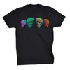 Transfronteiriça Verão 2026 Novo Estilo Manga Curta Estampada Alta Qualidade Camiseta Masculina Design Personalizado com Caveira Colorida Tendência