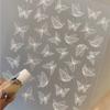 Arte de Uñas Pintado a Mano Líquido Calcomanía Mariposa plata Oscuro Impermeable Ins Hueco Calcomanía Arte de Uñas Blanco y Negro Pequeño Libro Rojo Explosiones