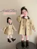 Gabardina para Niña Estilo Primavera y Otoño 2026 Nuevo Estilo Infantil Elegante de Longitud Media Ropa de Otoño Bebé Niña Estilo Británico Top