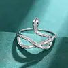 Anillo de Serpiente Animal Más Vendido de Cao Shi Douyin, Anillo de Diseño Personalizado para Mujeres, Anillo Multicapa con Circonita Microincrustada