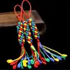 Nó de Cinco Cores Artesanal Tibetano Flor Kelsang Nó Giratório Nó Vajra Estilo Tibetano Abacaxi da Paz Nó Pingentes para Pendurar no Carro