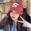 Gorra de béisbol para mujer Primavera y Otoño moda marca letras simple casual que hace que la cara se vea pequeña versátil estudiante pareja tapa blanda con visera hombres