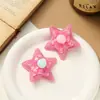 Estrella de cinco puntas de lentejuelas estilo coreano estrella de cinco puntas de tela tridimensional con bola de pelo DIY accesorios para el cabello de niños pasador de pelo estrella de cinco puntas decorativa