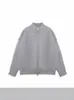 Cárdigan de Punto con Cremallera para Hombre, Primavera y Otoño, Cuello Alto, Holgado, Manga Larga, Delgado, Suéter Chaqueta de Cuello Alto