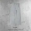 Ilha Cai Xiang Customização Estilo Americano Algodão Puro Pesado Calças de Moletom Casuais para Homens, Calças de Cintura Alta Soltas de Perna Reta, Calças Masculinas de Moda de Rua