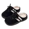 2025 Zapatillas de Media Pantufla con Puntera de Gamuza Ropa de Abrigo para Mujer Otoño e Invierno Cuadros Zapatos Perezosos de Suela Gruesa sin Tacón para Mujer Venta al por Mayor