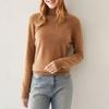 Outono e Inverno Novo Todo Caxemira 100 Caxemira Pura Suéter Feminino Gola Alta Uma Linha Pronta para Vestir Tricotado Base Suéter Solto e da Moda
