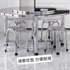Venda Direta de Fábrica Banqueta Redonda de Aço Inoxidável Espessa Banqueta Alta Simples Moderna Sala de Estar Casa Cadeira Empilhável Banqueta Baixa Banca