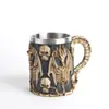 Game of Thrones Comércio Exterior Resina Aço Inoxidável Caneca Café 3D Tridimensional Caveira Caneca de Cerveja