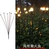 Led6 cabeza 8 cabeza Lámpara Luciérnaga movida por el viento Lámpara de pie Luciérnaga para exteriores decorativa escénica lámpara de césped lámpara de paisaje