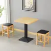 Mesa de comedor rectangular taburete de madera para desayuno mesa de postre fideos de arroz mesas y sillas bebidas frías comida rápida restaurante de fideos bocadillos comerciales mala tang