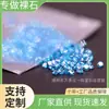 Suministros Wuzhou Zirconia Azul Marino Redonda Incrustada de Cera, Circonita de Color Artificial, Zafiro Sintético Piedras Sueltas