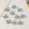 Colgante de Perla de Flor Doble Fresco y Delicado con Bordes Dorados y Plateados, Accesorio de Cuentas para Pulsera Hecha a Mano DIY de Estilo Suave
