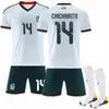 2526 Copa do Mundo Não. 14 Camisa Casa Branca 9 Raul 22 Losano México Uniforme de Futebol Conjunto de Visitante