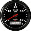 Tacómetro tipo aguja Ecc85Mm para RVs, Vehículos de Ingeniería, Motocicletas, Yates y Barcos con Velocímetro de 4000 RPM y Pantalla de Tiempo