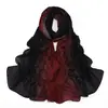 Novo Estilo Cachecol de Chiffon com Pérolas em Gradiente de Cor Círculo com Strass Cachecol de Minorias Étnicas Lenço de Cabeça Africano Malaio Indonésio