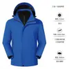Cortavientos tres en uno forro polar desmontable ropa de trabajo empresa de impresión grupo de ropa de trabajo cortavientos engrosado con forro polar