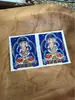 Thangka Pintado à Mão por Artistas de Xizang no Nepal, Oito Protetores do Zodíaco, Buda Vairocana, Núcleo de Cartão 4x5