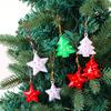 Campana de estrella de cinco puntas con pintura de color transfronterizo, campana creativa de hierro para árbol de Navidad con cuerda, accesorios de decoración navideña DIY