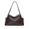 Bolsa de Ombro Única Grande Capacidade da Moda Feminina 2026 Outono Novo Estilo Bolsa Estilo Coreano Simples Bolsa Transversal Elegante Bolsa Tote