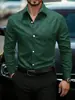 Camisa estampada de manga larga para hombre, estilo europeo y americano, camisa casual holgada para hombre