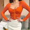 Comércio exterior novo transfronteiriço sexy renda perspectiva malha busto espartilho de barbatanas V-neck top hot girl para mulheres 10776