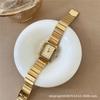 IEKE Reloj de Pulsera Rectangular de Acero con Banda de Cuarzo de Textura Simple y Alto Sentido para Estudiante, Estilo Frío y Pequeño ins, Regalo