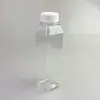 Botella Cuadrada Grande para Jugo de 360ml, Botella para Empaque de Bebidas, Botella para Bebidas de Frutas y Verduras, Botella Transparente Pte, Botella para Té de Leche, Botella para Enzimas
