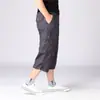 Calça Cropped Masculina de Verão em Estoque 2026 Novo Estilo para Meia-Idade e Idosos, Calça Reta Casual Solta Adequada para Uso ao Ar Livre