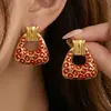 Pendientes Geométricos de Acero Inoxidable 304 con Forma de Corazón y Concha, No se Desvanecen, Pendientes de Moda y Versátiles, Joyería con Forma de Corazón