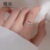Xi Gu J0291 Anillo de Cereza de Plata S925 Estilo Dulce Ins para Mujer Diseño de Nicho Anillo para Dedo de Comida Estilo Nuevo Personalizado