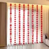 Cortinas Decorativas de Ano Novo 2026 com Caracteres de Bênção, Decorações de Quarto de Primavera, Guirlanda para Sala de Estar do Ano do Cavalo, Cortinas de Porta, Penduricalhos para Varanda