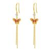 Min Brincos de Gancho de Prata de Lei S925 Cantonesa Yanyu Borboleta dos Sonhos Feminino Novo Estilo Chinês Nicho High-End Longos Brincos de Borla de Borboleta Joias