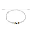 Pulsera Nueva de Cristal para Arroz Tejida a Mano Ojo del Diablo con Cuentas de Ojo Esmaltado para Mujeres