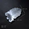 Cuenco de piedra natural marroquí con concha, adorno de cuenco de hoja de yeso, pulsera para limpieza de energía, decoración de escritorio para el hogar