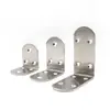 Conector de soporte de placa de soporte de ángulo recto en forma de L con código de ángulo de acero inoxidable de 90 grados y 8 orificios engrosados