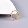 J04 Set Anillo Espiga de Trigo Paz Planta Flor Casual Flecha Mimbre Anillo Espiga de Trigo Acero Titanio Chapado Oro 18K para Mujer