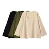 AliExpress Comércio Exterior Roupas Femininas 2026 Moda Europeia Americana Casual Solto Gola U Manga Longa Cardigã de Tricô Feminino G866925