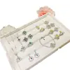 Pendientes de Flor de Zirconia Colorida Estilo Bosque Popular de Camelia Plata S925 Collar Único de Alta Gama Joyería