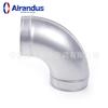 Codo de conducto de tubo espiral galvanizado de 90 grados hierro galvanizado sin adhesivo tubo estampado sistema de aire acondicionado y ventilación