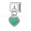 Colgante en Forma de Corazón Joyería de Moda Transfronterizo Más Vendido Sección Única de 9 mm Combinación Pulsera de Módulo Italiano Pulsera de Joyería Hecha a Mano DIY