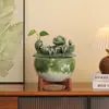 Fuente de agua estilo chino con agua circulante, adecuada para sala de estar u oficina, una pieza decorativa para atraer riqueza, un regalo para inaugurar un negocio