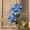 Impresión 3D de hortensias de madera de dos cabezas para decoración de auditorio de bodas, diseño de pared de hortensias, arreglo floral, hermoso paisaje Chen, simulación de flores