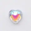 Fabricantes de origen circonita personalizada en forma de Corazón superficie plana blanca lisa 4*4-5*5 galvanizado adecuado para todo tipo de incrustaciones de joyería