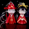 Acessórios para Presente de Casamento Chaveiro Desenho Animado Fofo Casal Menina Noivo e Noiva Boneca Chaveiro Criativo